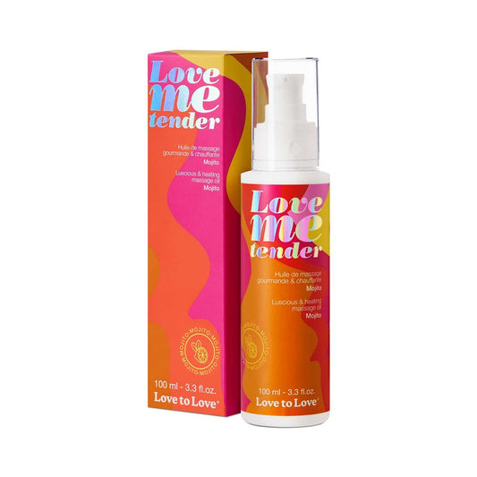 Love to Love Love Me Tender Luscious & Heating Massage Oil Mojito 3.3 oz.-0